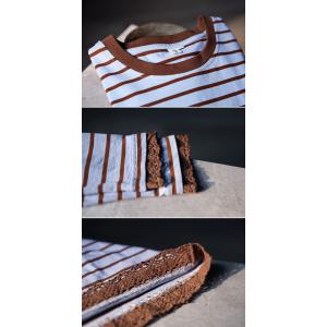 Coffee Striped Cotton Long Sleeves Sweatshirt