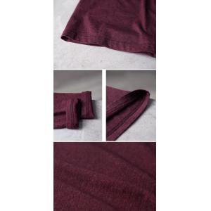 Crew Neck Long Sleeves Burgundy T-shirt