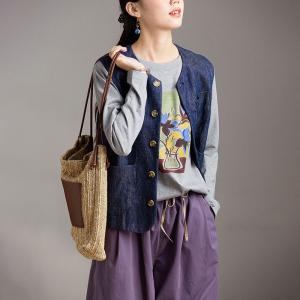 Vase Printed Long Sleeves Gray Sweatshirt