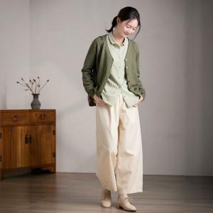 Sheep Wool Plain V Neck Knit Granny Cardigan