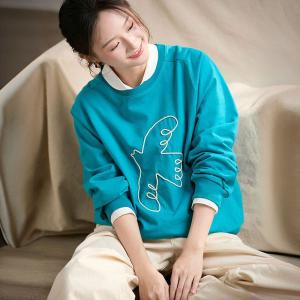 Stereo Pigeon Lake Blue Hoodless Sweatshirt