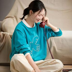 Stereo Pigeon Lake Blue Hoodless Sweatshirt