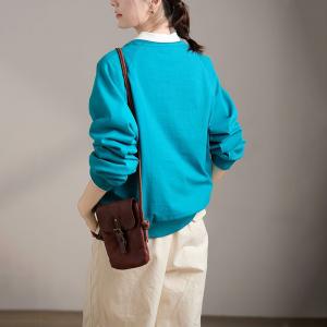 Stereo Pigeon Lake Blue Hoodless Sweatshirt