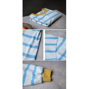 Contrast Color Blue Striped Oversized Sweatshirt