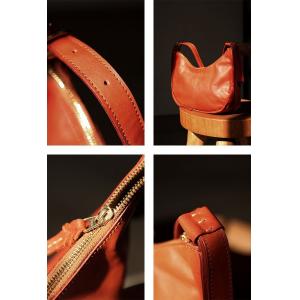 Handcrafted Cowhide Leather Business Half Moon Bag