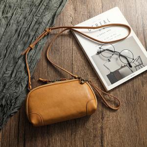 Vegetable Tanned Cowhide Leather Shoulder Bag