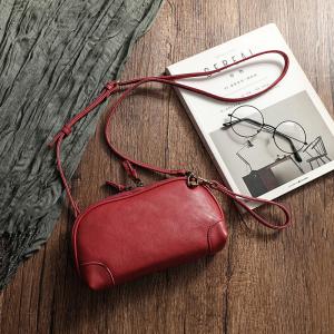 Vegetable Tanned Cowhide Leather Shoulder Bag