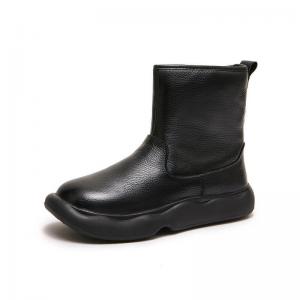 Warm Plush Lining Leather Snow Boots