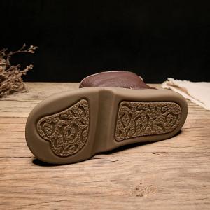 Warm Plush Lining Leather Snow Boots