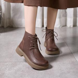 Fall Fashion Chunky Heels Martin Boots