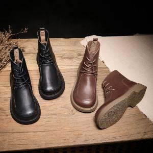 Fall Fashion Chunky Heels Martin Boots