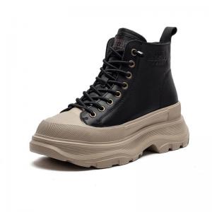 Grunge Style Fleeced Platform Martin Boots