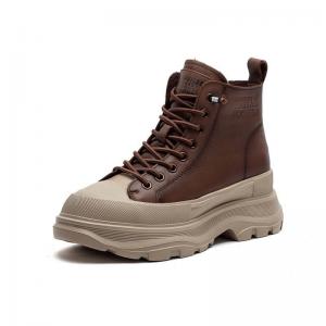 Grunge Style Fleeced Platform Martin Boots