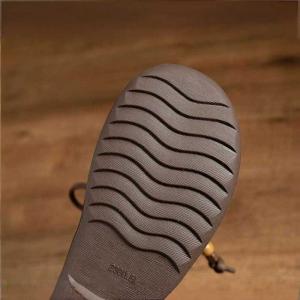 Plush Lined Cowhide Beads Wide Toe Boots