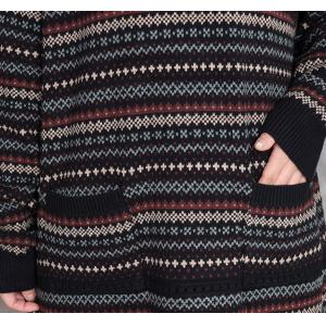 Crochet Lace Hem Long Sleeves Knitted Dress