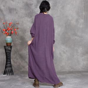 Solid Colors Chucky Linen Maxi Caftan Dress