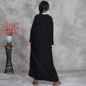 Solid Colors Chucky Linen Maxi Caftan Dress