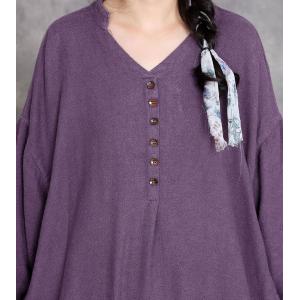 Solid Colors Chucky Linen Maxi Caftan Dress