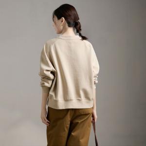 Artistic Patterned Apricot Oversized Sweatshirt