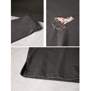 Long Sleeves Cute Horse Embroidery T-shirt