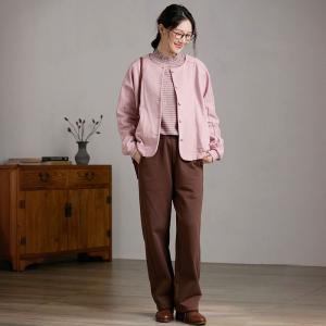 Mock Neck Striped Pink T-shirt