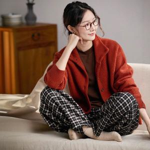 High Rise Black Plaid Cotton Straight Leg Pants