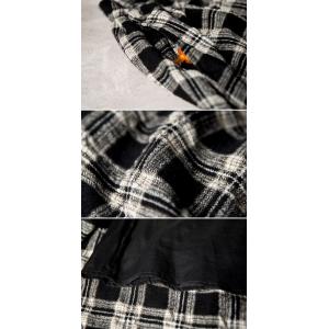 Wool Blend Black Gingham Skirt