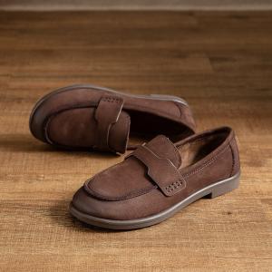 Comfort Casual Leather Teachers Loafers