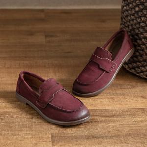 Comfort Casual Leather Teachers Loafers