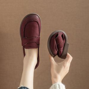 Comfort Casual Leather Teachers Loafers