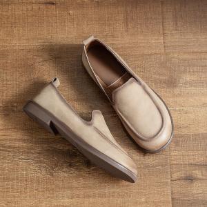 Causal Leather Slip-On Loafers