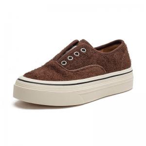 Solid Colors Slip-On Platform Sneakers