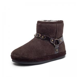 Straps Bucks Decoration Plush Lining Snow Boots