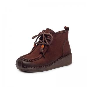 Winter Fleeced Lining Beads Comfy Wedge Boots