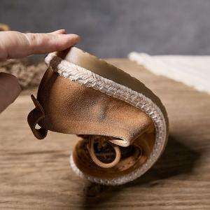 Resort Style Weave Suede Leather Boho Loafers