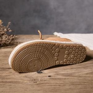 Resort Style Weave Suede Leather Boho Loafers