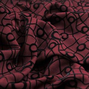 Dots Patchwork Winter Dark Red Elephant Pants