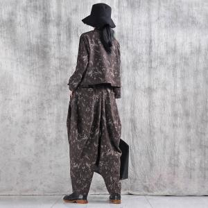 Frog Button Long Sleeves Coffee Designer Wrap Coat