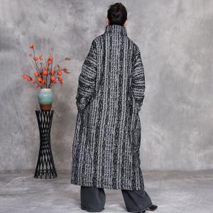 Stand Collar Winter Gray Padded Coat