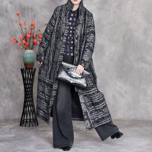 Stand Collar Winter Gray Padded Coat