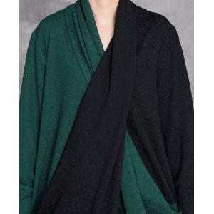 Green and Black Front Cross Maxi Dress