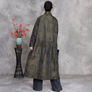 Winter Glittering Plus Size Oriental Padded Coat