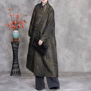Winter Glittering Plus Size Oriental Padded Coat