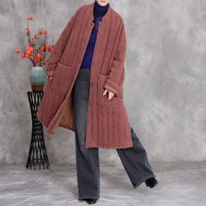 Solid Colors Midi Linen Slit Coat