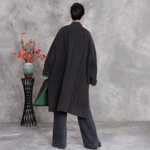 Solid Colors Midi Linen Slit Coat