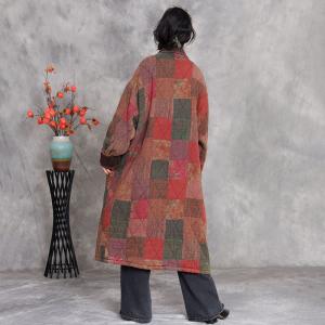 Geometrical Patterned Cotton Long Polo Shacket