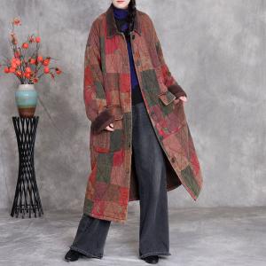 Geometrical Patterned Cotton Long Polo Shacket