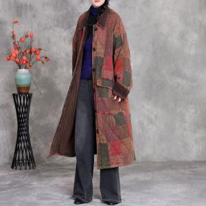 Geometrical Patterned Cotton Long Polo Shacket