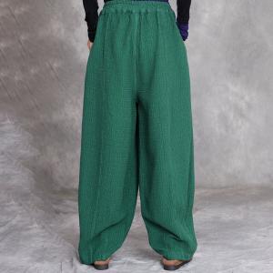Lazy Day Plain Cotton Linen Loose Yoga Pants