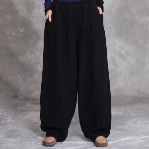 Lazy Day Plain Cotton Linen Loose Yoga Pants